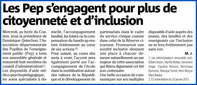 article Var-Matin du 24 avril 2015